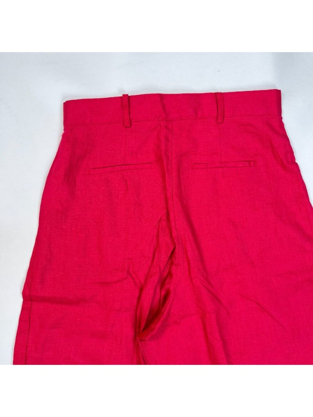 NWOT FARM Rio Linen Red Wide-leg Pants Size L/ W33 - Picture 7 of 9